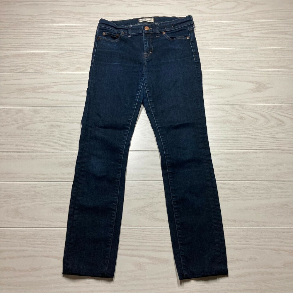 Madewell Womens‎ Alley Straight Jeans Dark Wash Denim Size 27 28x27 ALTERED